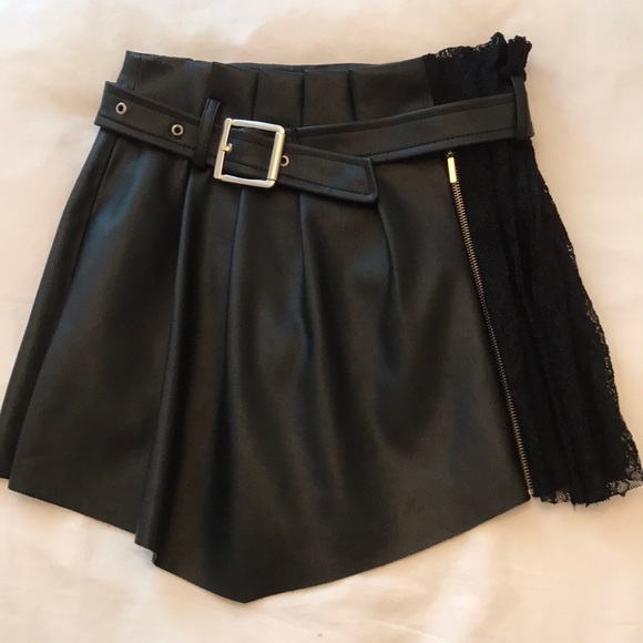 Zara Pants - Zara Faux Leather Skort Size XS NWOT